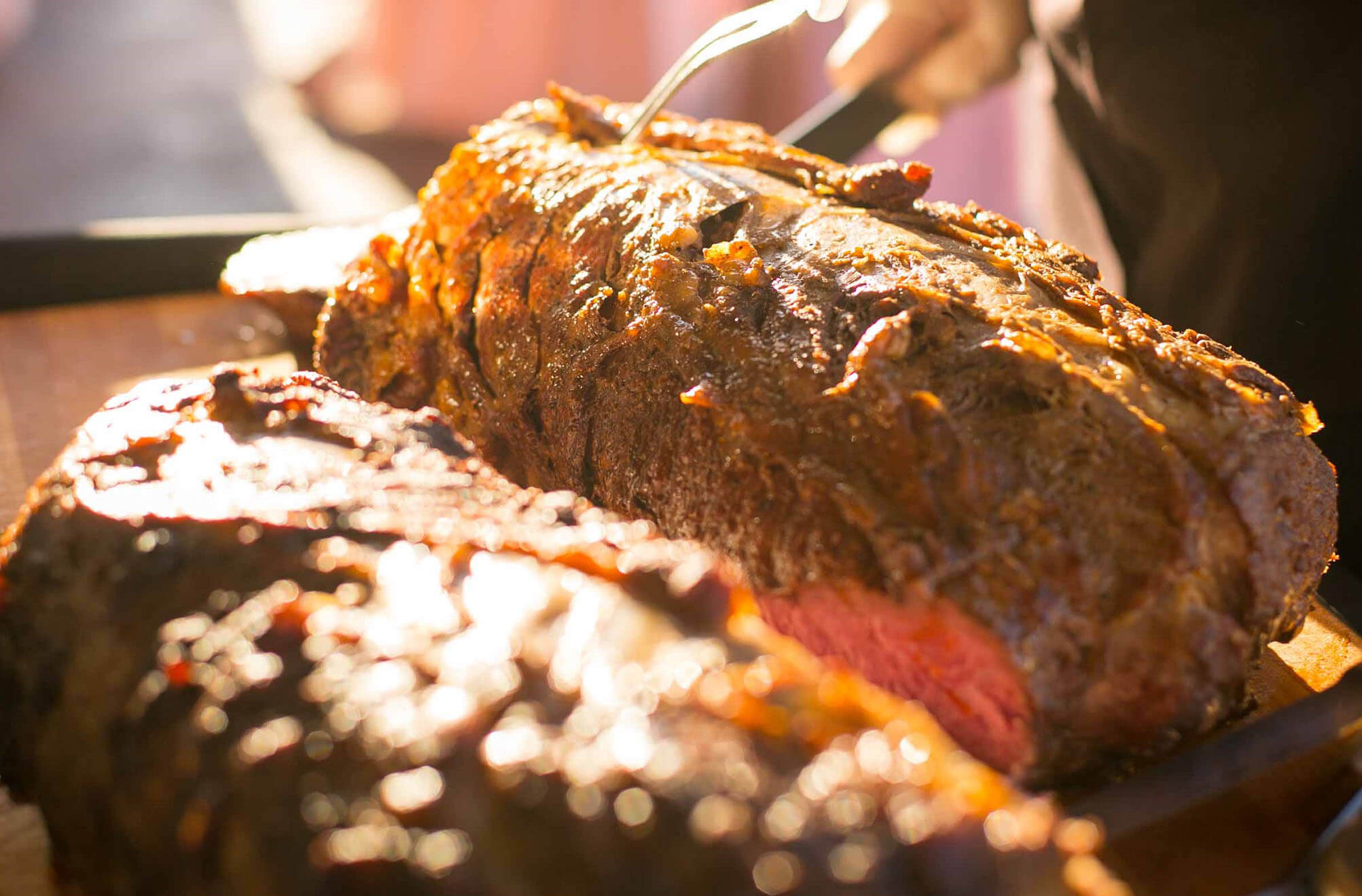 Chef Carved Meat Served on Dollar Rolls